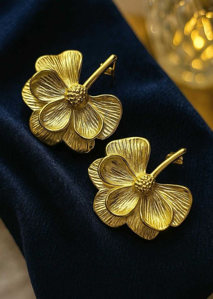 Anti-Tarnish Flower Statement Earrings(new Stock)