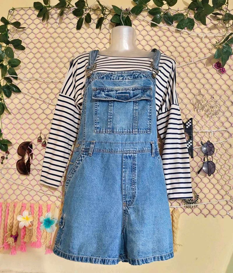 Denim Dungaree + Free Top fixed Price