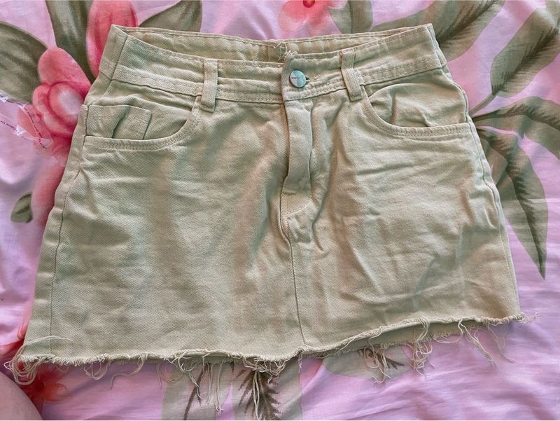 Lime Green Short Skirt