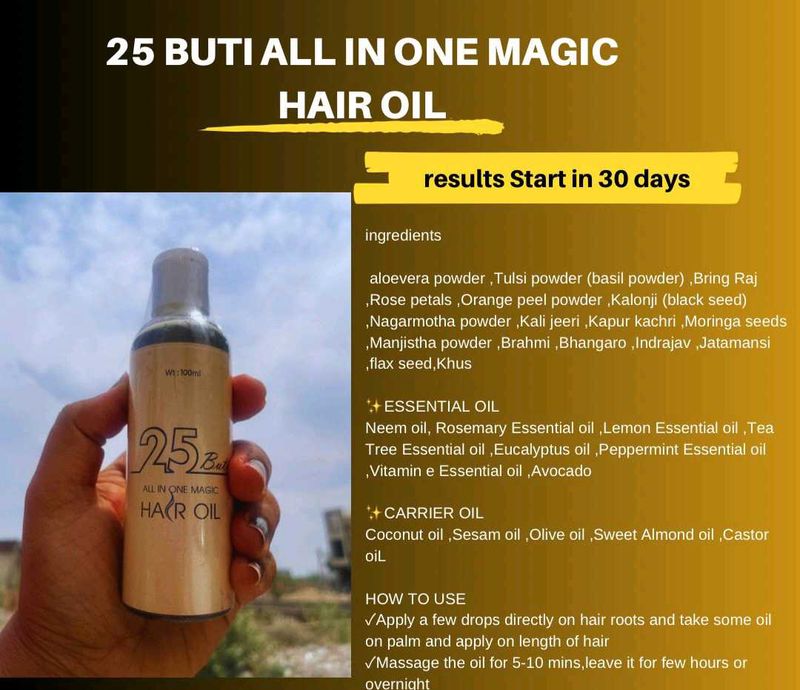 25 Herbs Ayurvedic Antihairfall  Oil