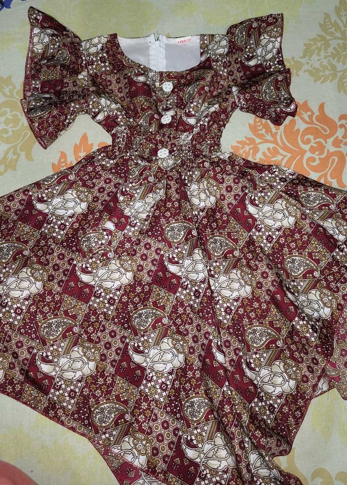 Vintage Batik Print Dress