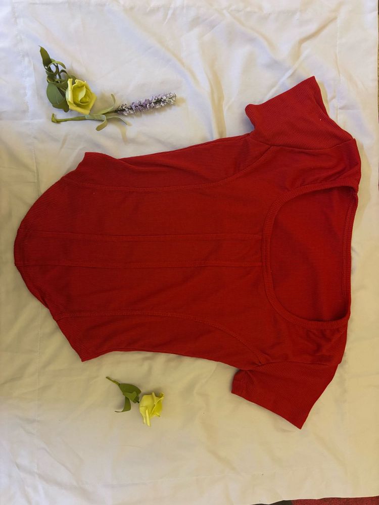 Red Fitted Top
