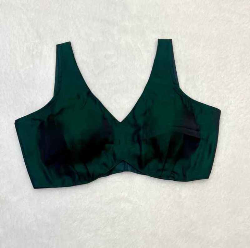 Emerald Green Satin Blouse