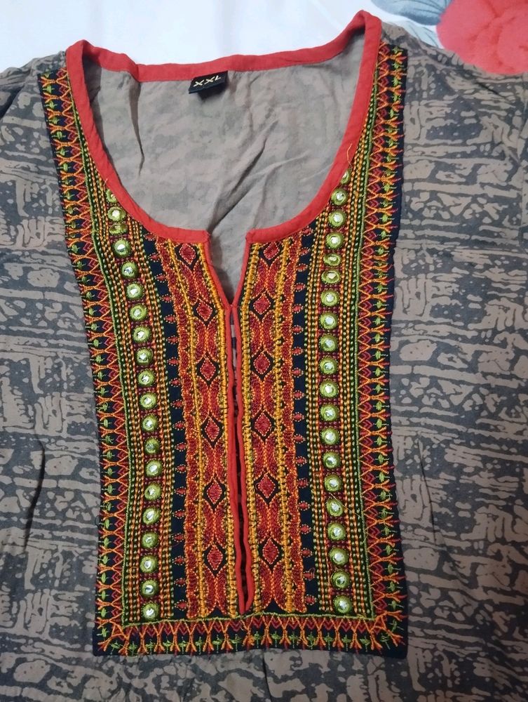 Beautiful Neck Work Kurta for Women