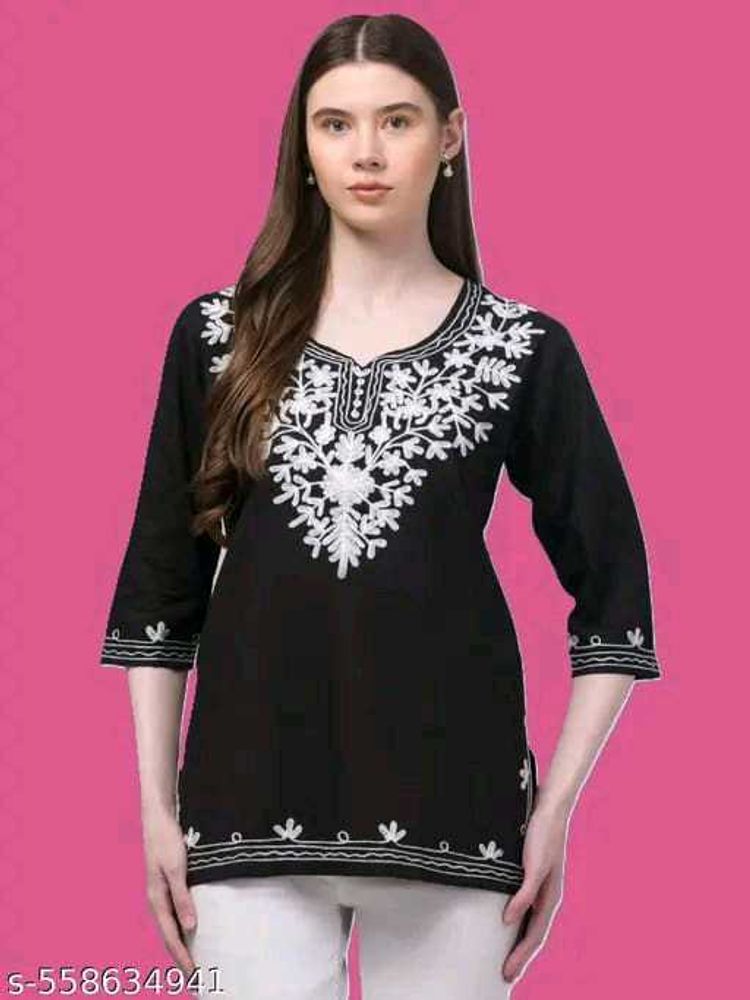 Elegant Black Embroidered Top
