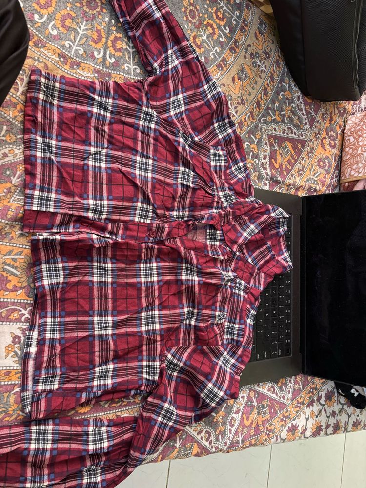 Check Crop Shirt