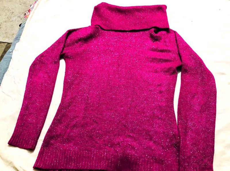 ✨💖GLITTER GRAPHICS WOOLEN SWEATER FOR WOMEN