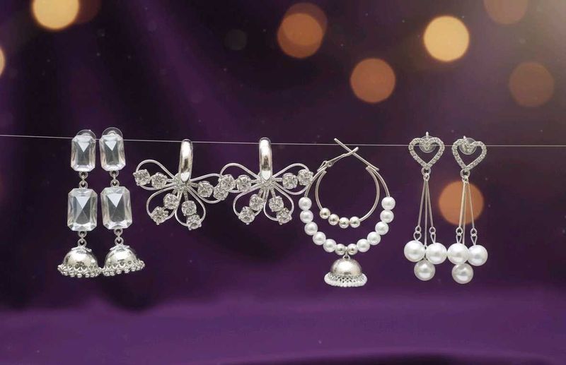 New 4 pairs of Elegant Earring Assortment