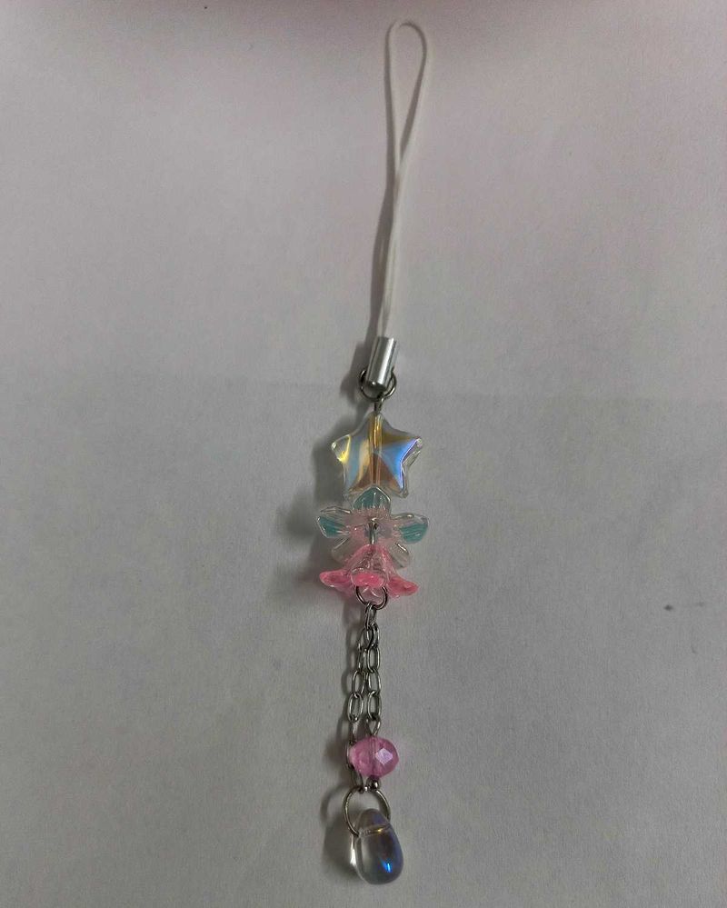 🌟🌷 Handmade Crystal Beaded Starry Phone Charm 🌸