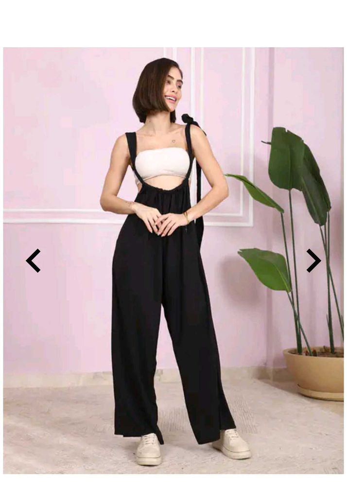 Black Tie Strap Jumpsuit
