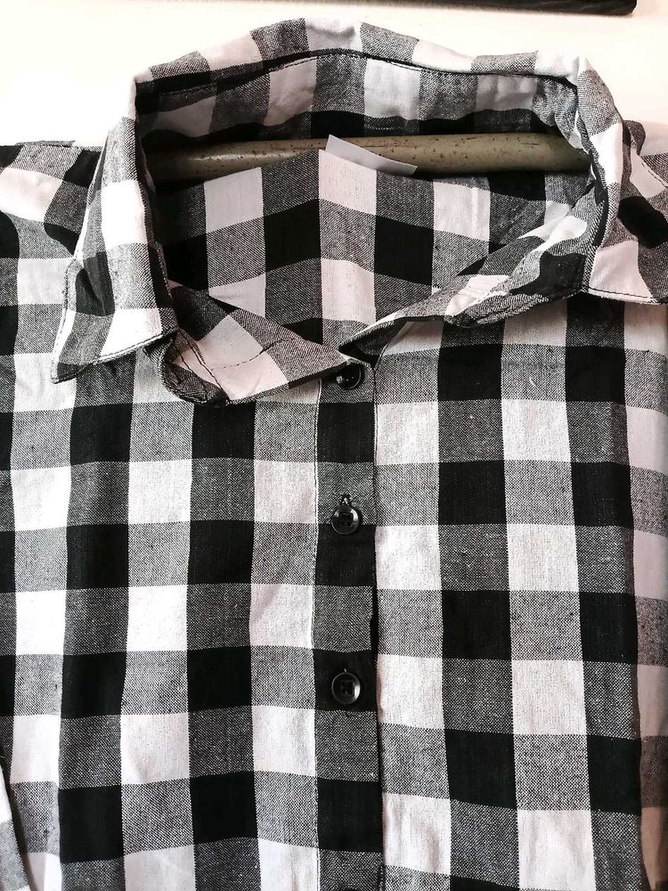 Checkered Button-Up Shirt
