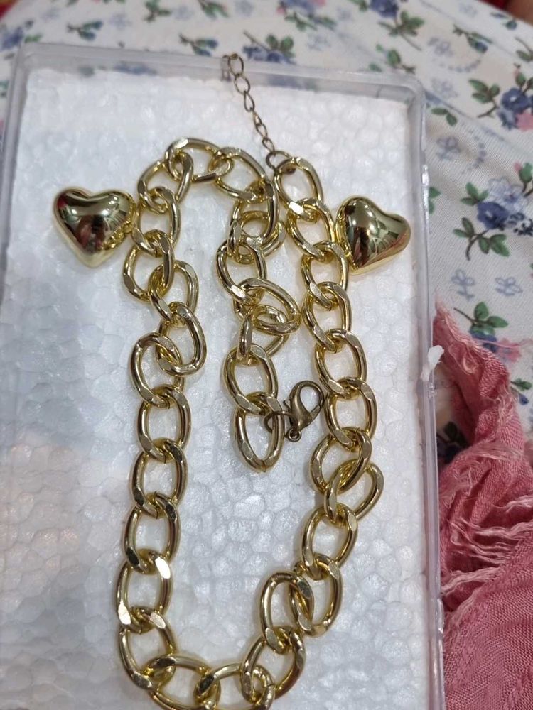 Gold Chain Heart Necklace