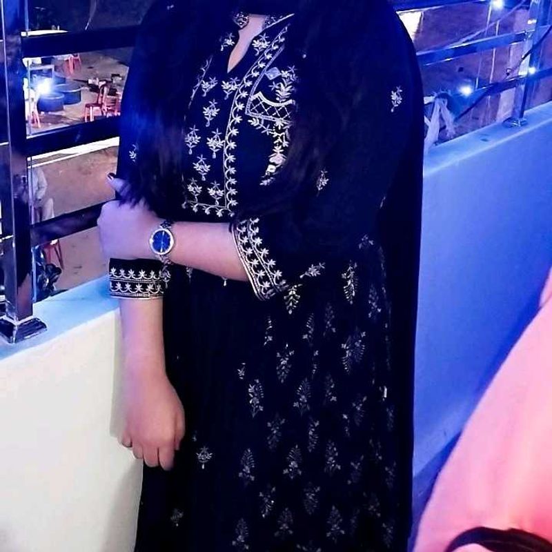Avaasa Mirror And Zari Work Black Gown