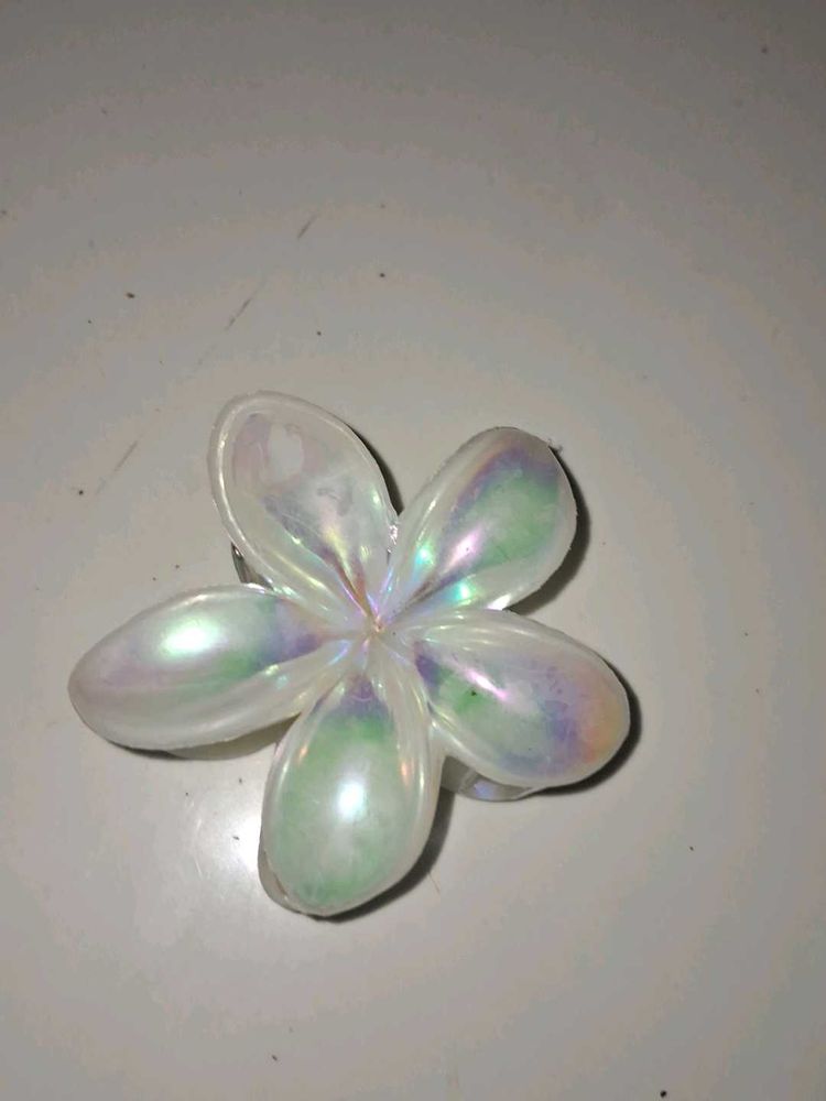 Iridescent Flower Hair Clip