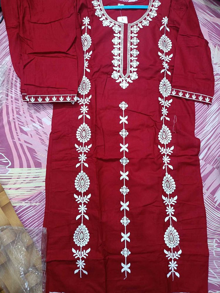 Elegant Embroidered Kurta Set