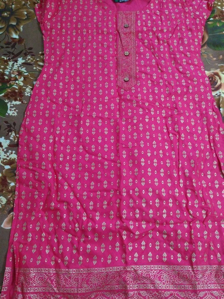 Pink Printed Kurta