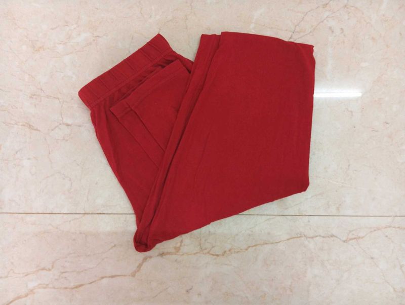 GO COLORS RED CHUDIDAR LEGGINGS