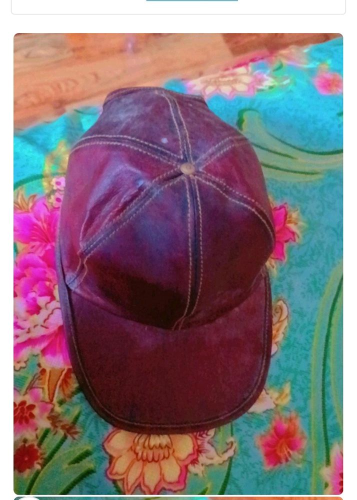 Pure Leather Cap