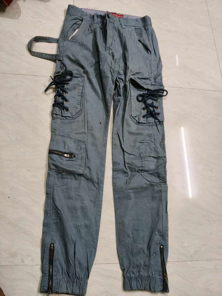 Stylish Blue Cargo Pants