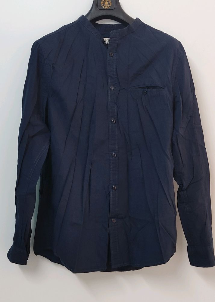 Slub Denim Co. Chinese Collor Shirt