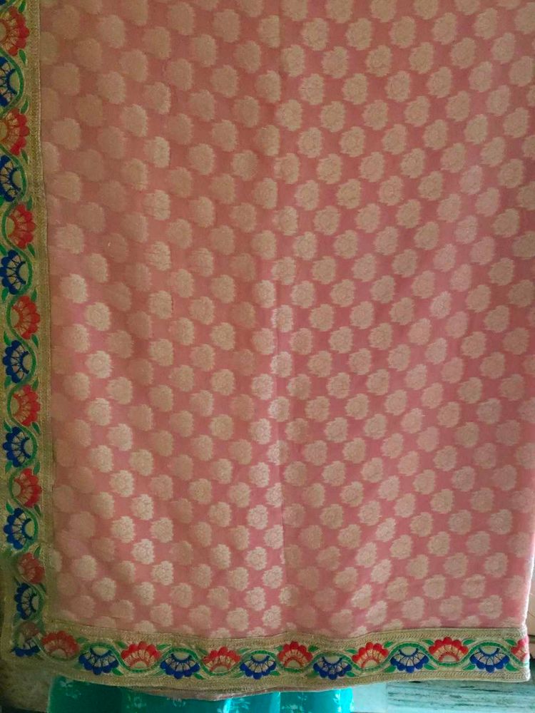 Pink Bordered Saree