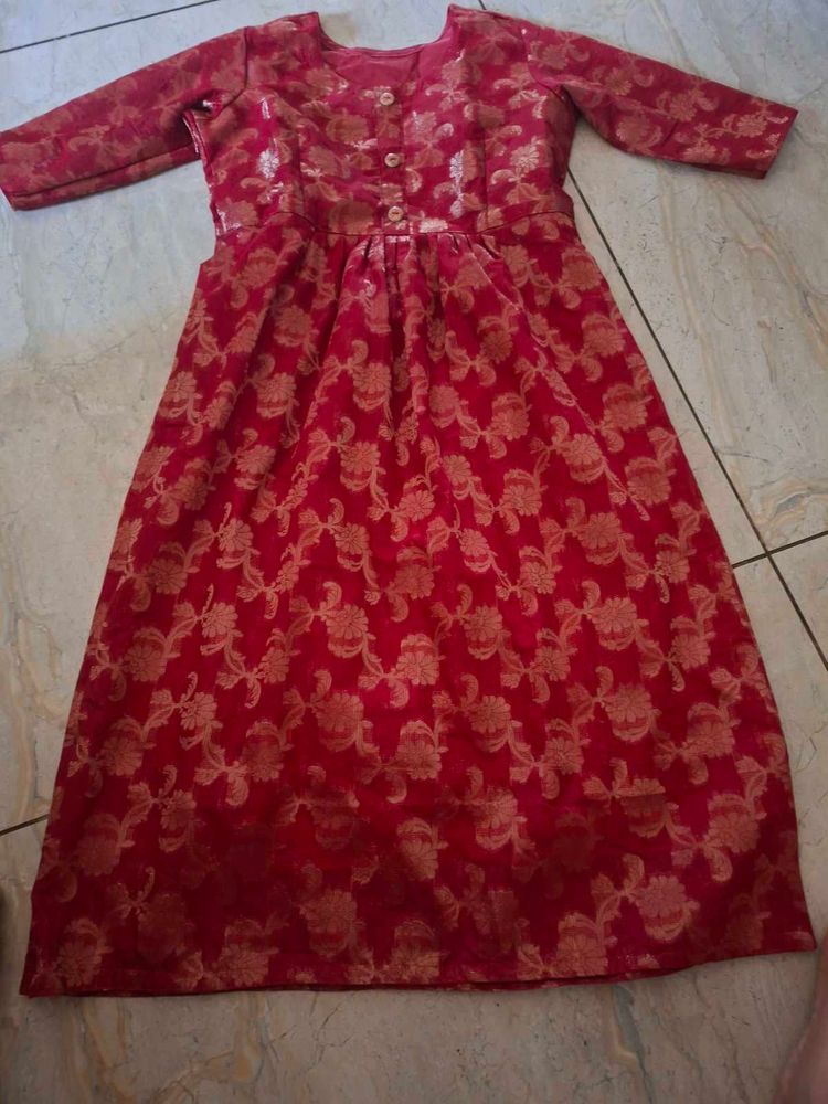 Red &amp; Gold Floral Dress