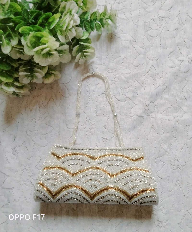 White Pearl Clutch