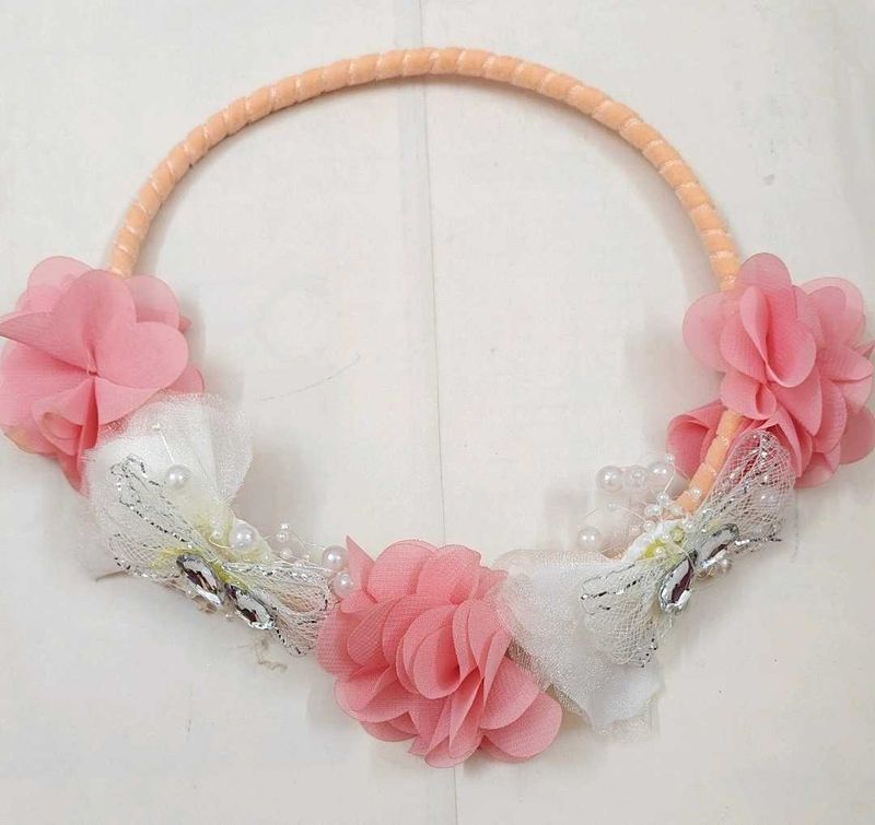 Tiara peach floweral Cute Floral Hair Accessory