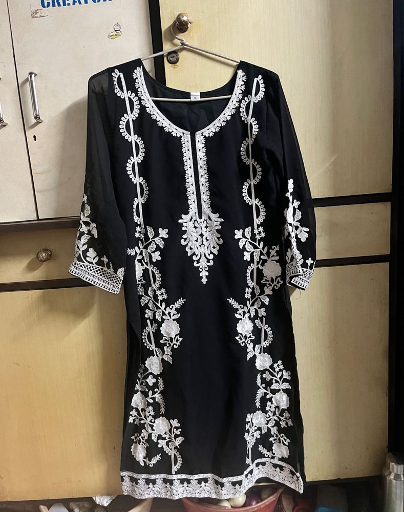 Black Chicken Work Kurti
