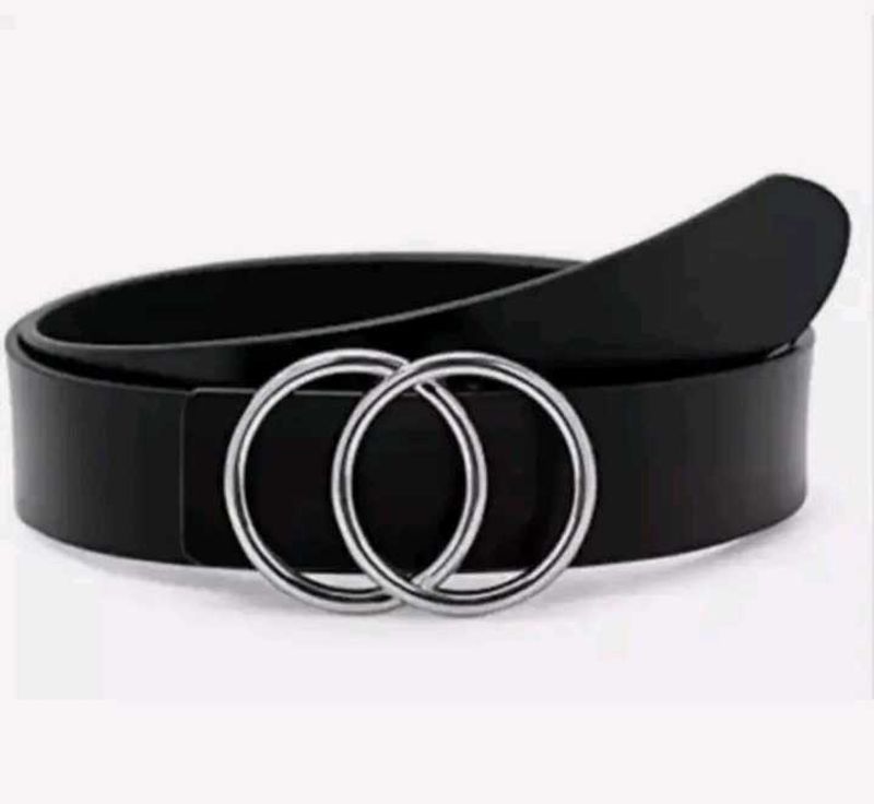 Black Double Ring Belt