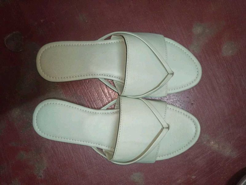Floresent Green Slippers Zara