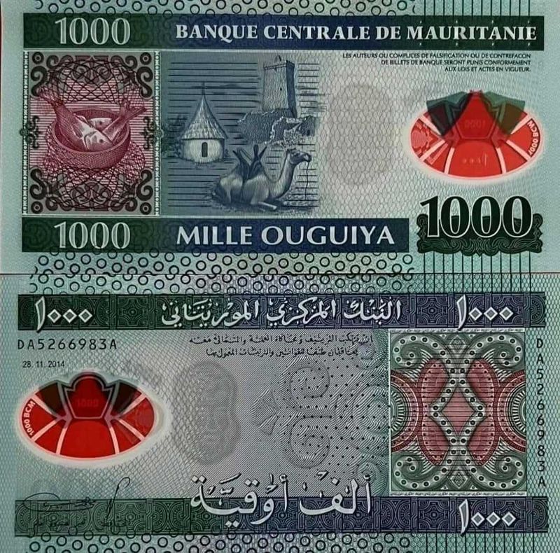 Mauritania 1000 Ouguiya Polymer Banknote