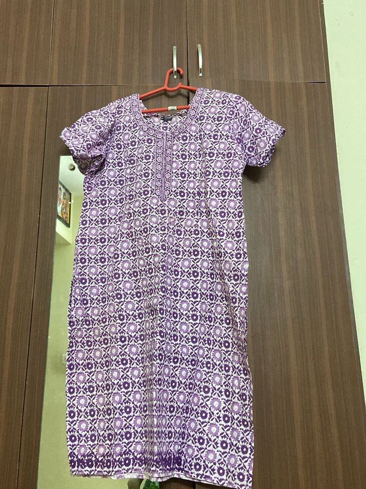 Purple Patterned Dress