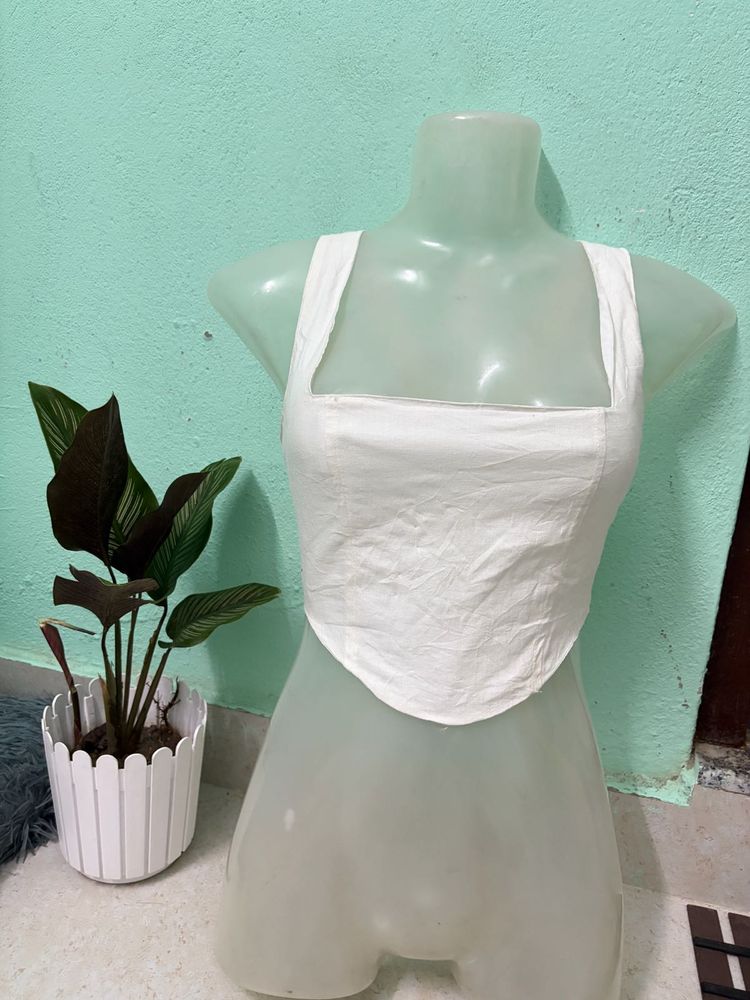 White Crop Top