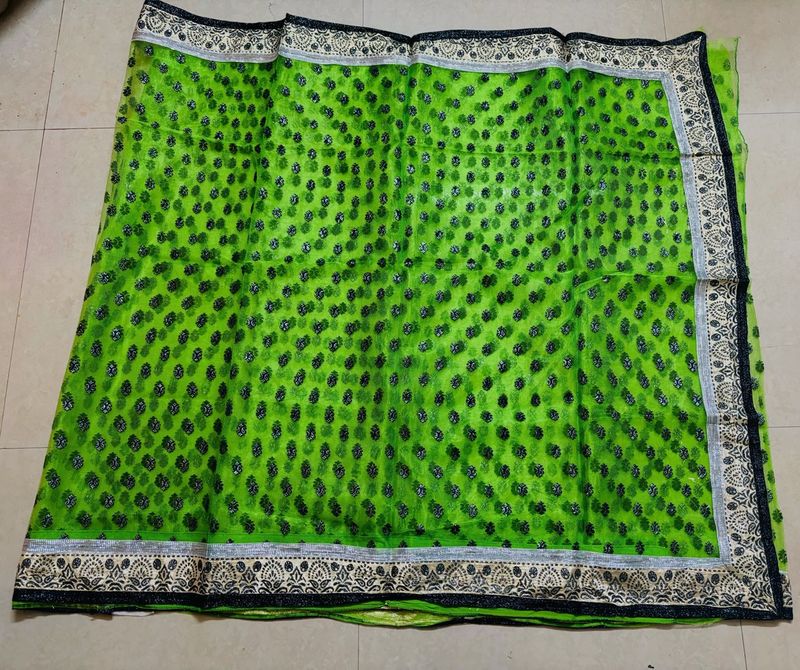Green Floral Saree