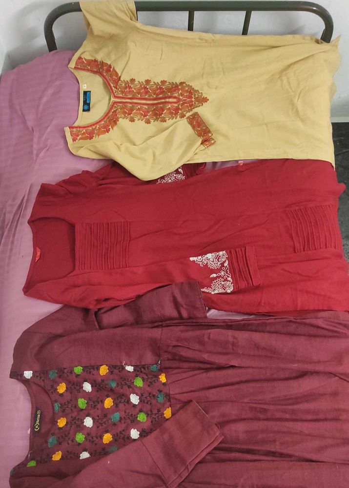 combo 3 winter woolen kurti