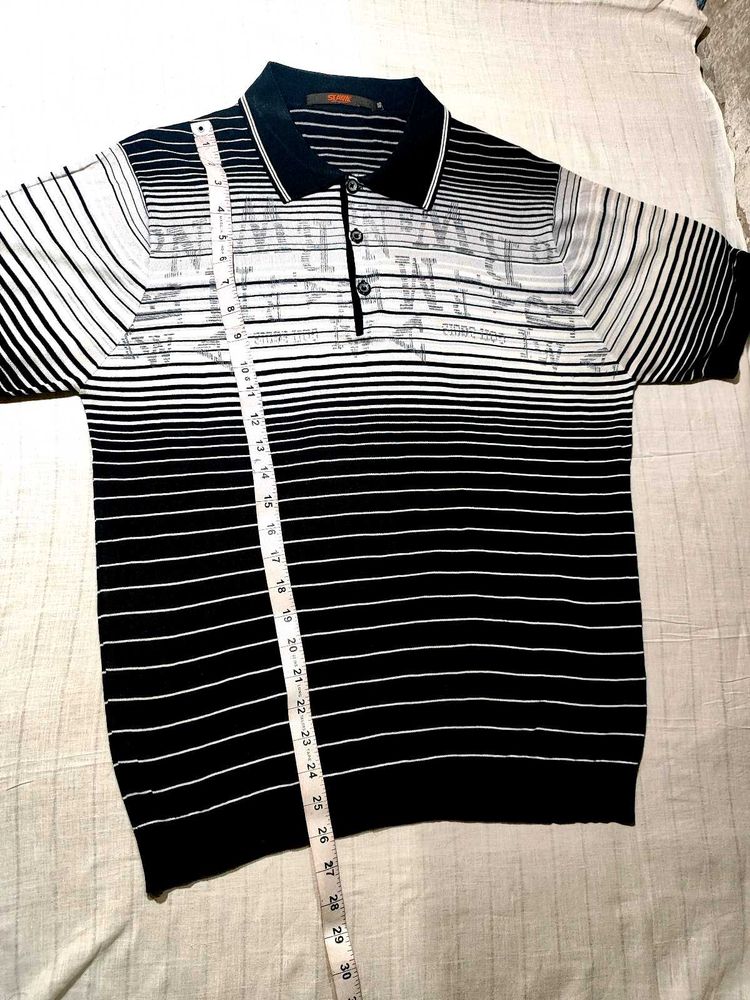 Striped Polo T Shirt