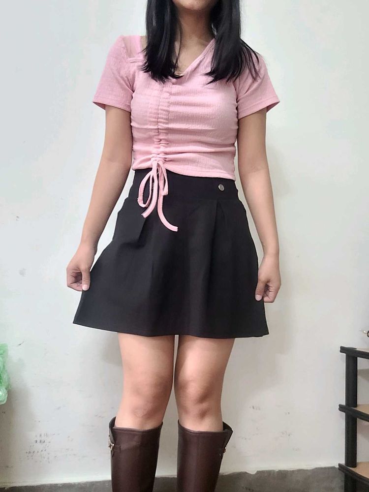 Black Pleated Skirt