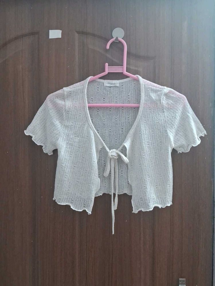 White Tie Up Pinteresty Top