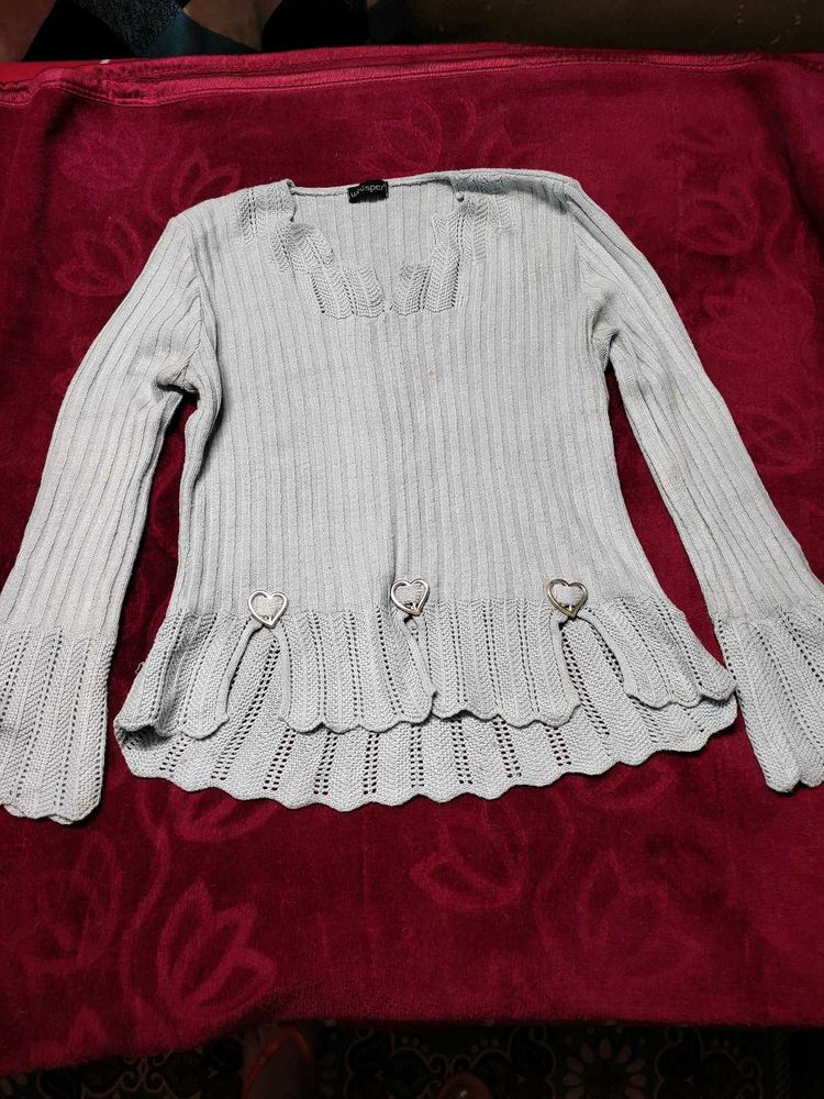 🌸 Cute Girl's Knitted Sweater