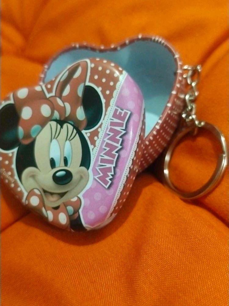 Minnie Mouse Heart Trinket Box