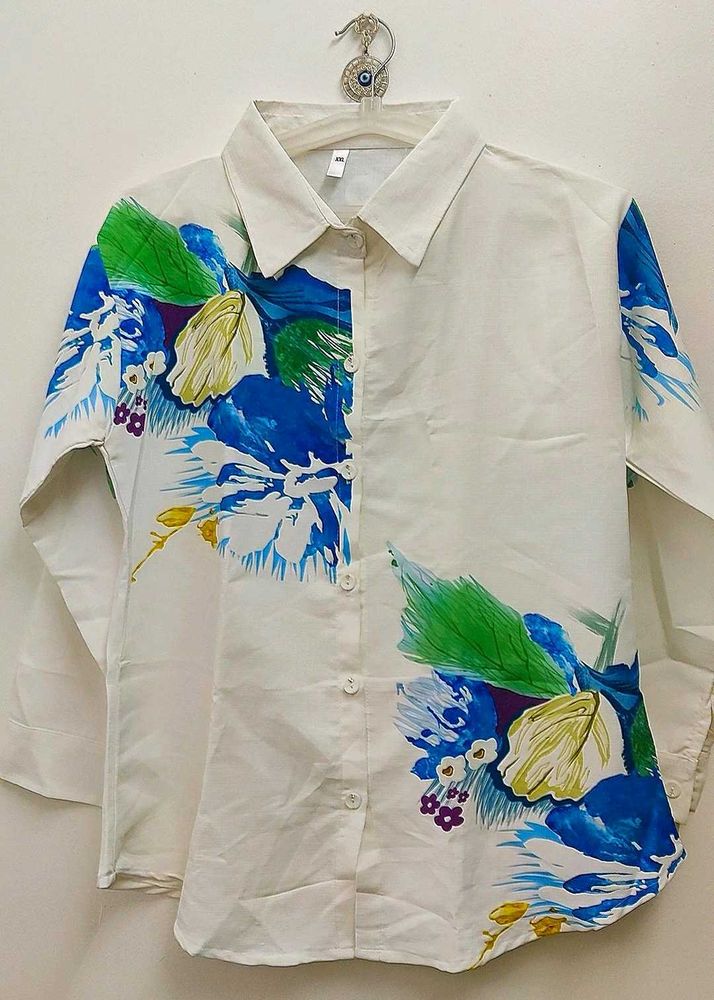 Floral Print Button-Down Shirt