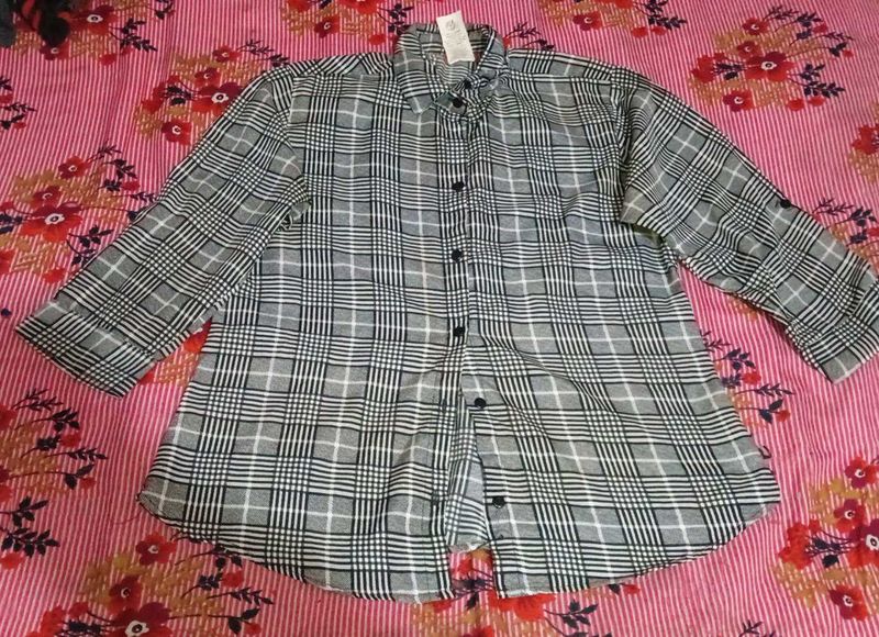 Plaid Button-Down Shirt