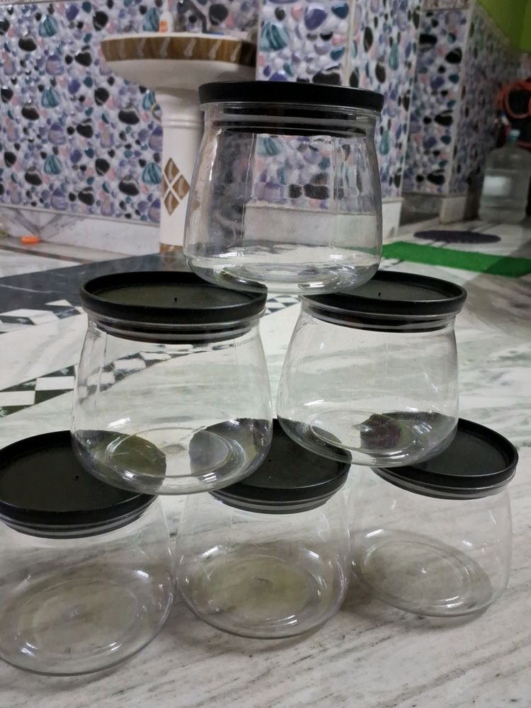 Set of 6 Storage Jars