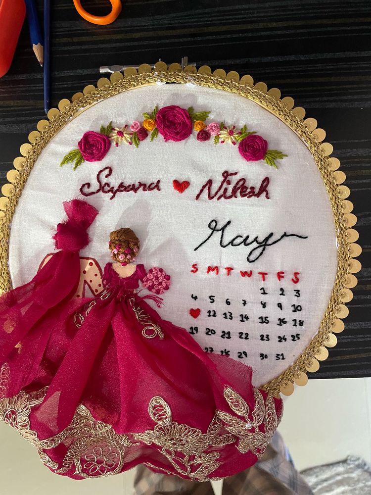 Hand Made Embroidery Wedding Hoops
