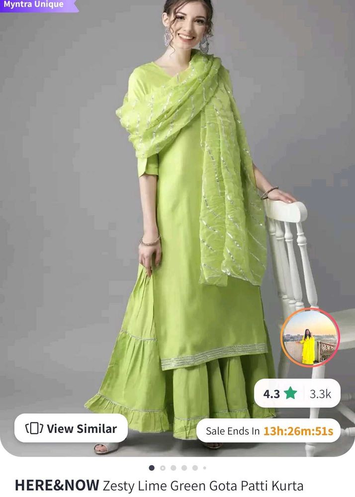 Zesty Lime Gota Patti Garara Set