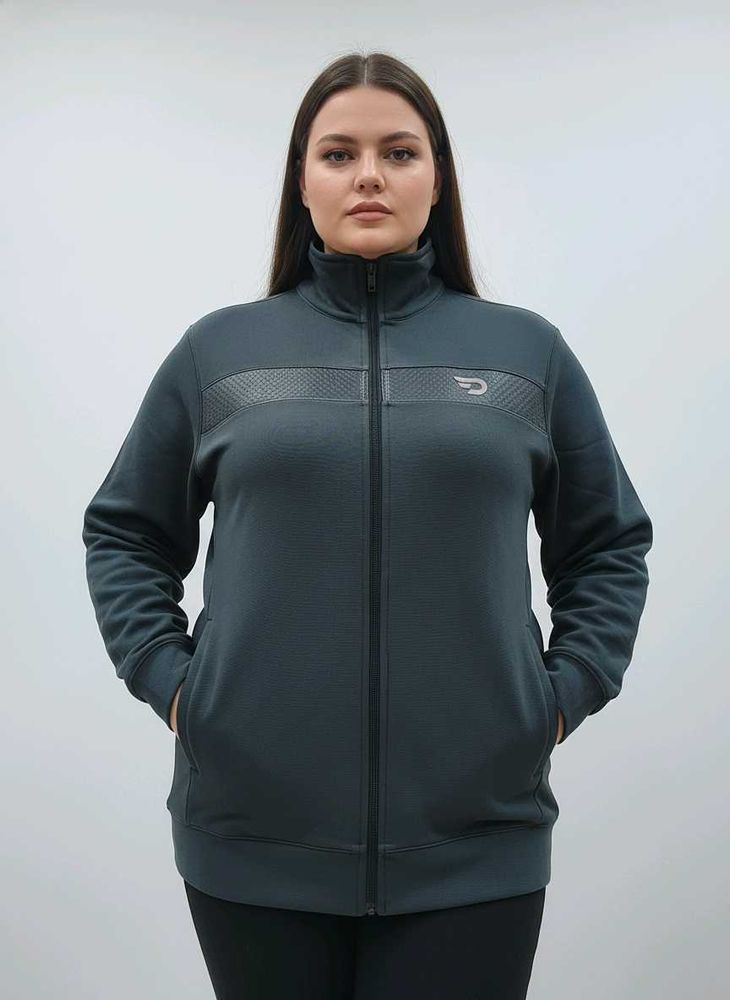 Stylish Gray Zip-Up Jacket