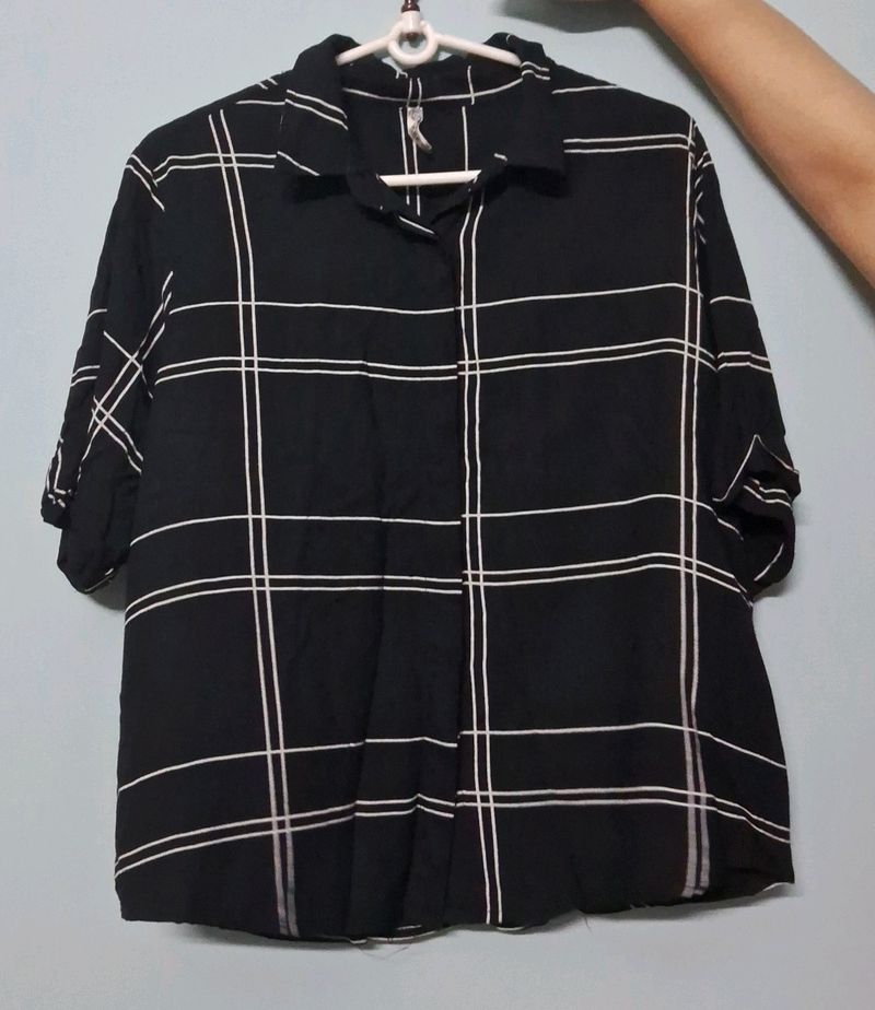 A Checked Denim Shirt
