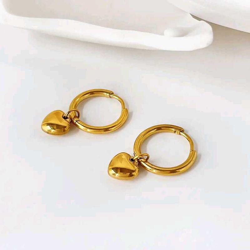Gold Heart Earrings