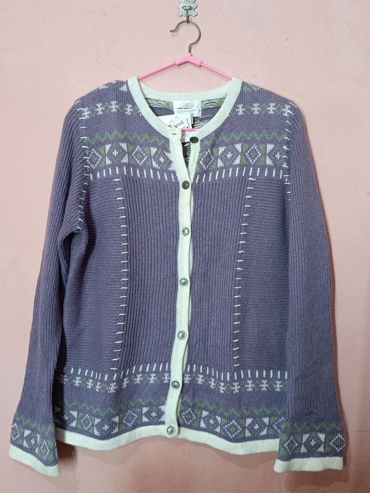 Vintage Patterned Cardigan